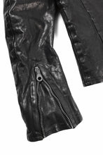 Load image into Gallery viewer, ISAMU KATAYAMA BACKLASH ITALY SHOULDER GARMENT-DYED SINGLE RIDERS JACKET(BLACK)