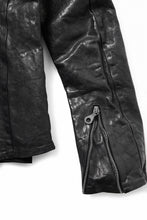Load image into Gallery viewer, ISAMU KATAYAMA BACKLASH ITALY SHOULDER GARMENT-DYED SINGLE RIDERS JACKET(BLACK)