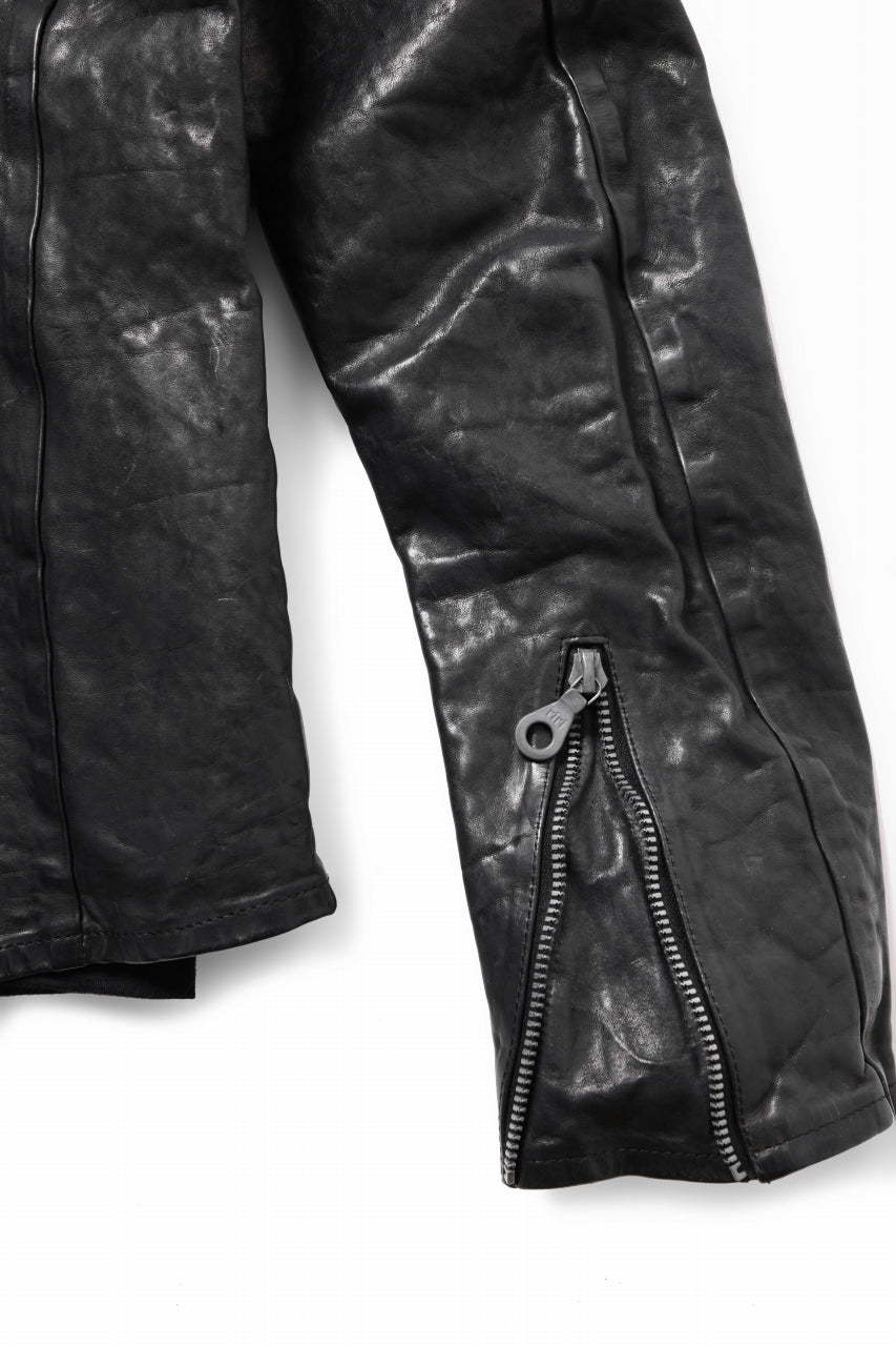 Load image into Gallery viewer, ISAMU KATAYAMA BACKLASH ITALY SHOULDER GARMENT-DYED SINGLE RIDERS JACKET(BLACK)