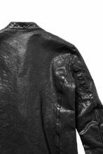 Load image into Gallery viewer, ISAMU KATAYAMA BACKLASH ITALY SHOULDER GARMENT-DYED SINGLE RIDERS JACKET(BLACK)