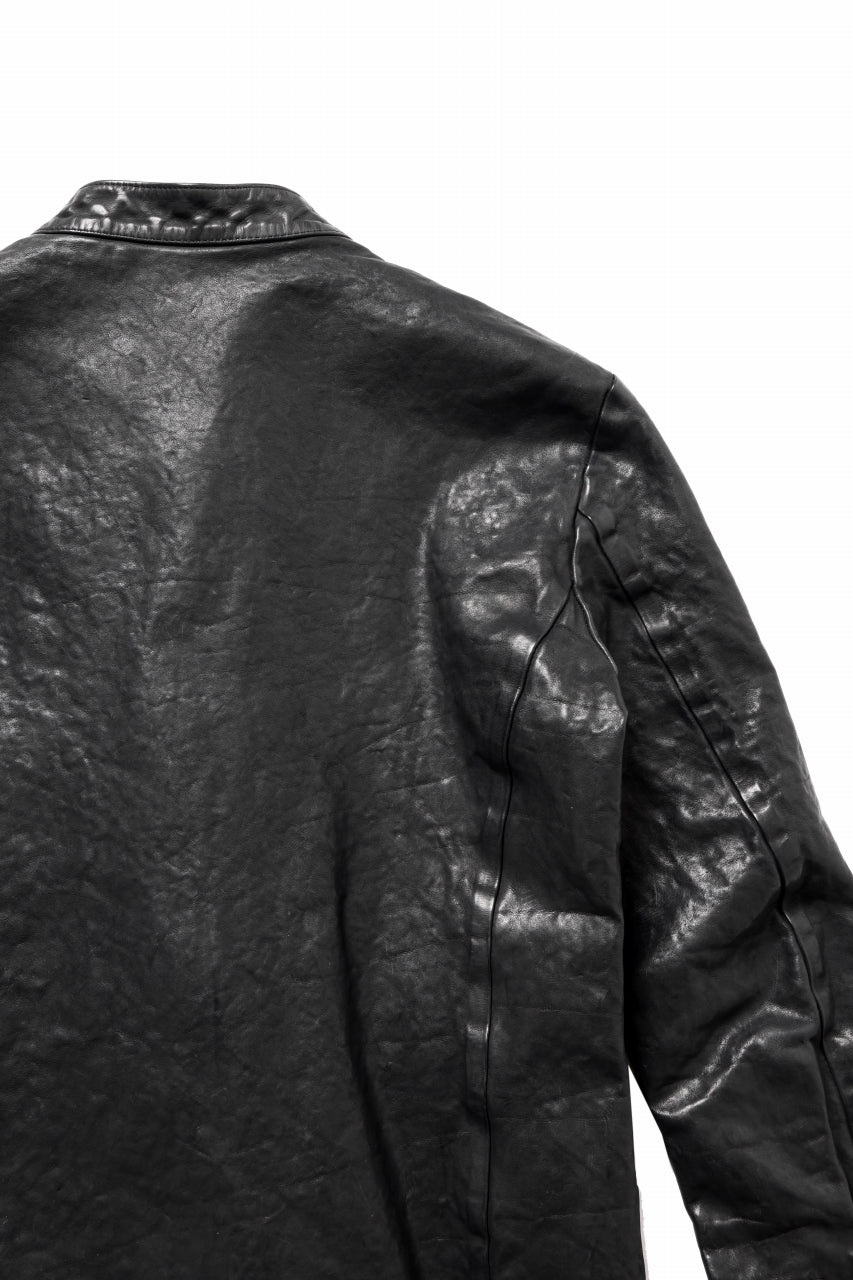 Load image into Gallery viewer, ISAMU KATAYAMA BACKLASH ITALY SHOULDER GARMENT-DYED SINGLE RIDERS JACKET(BLACK)
