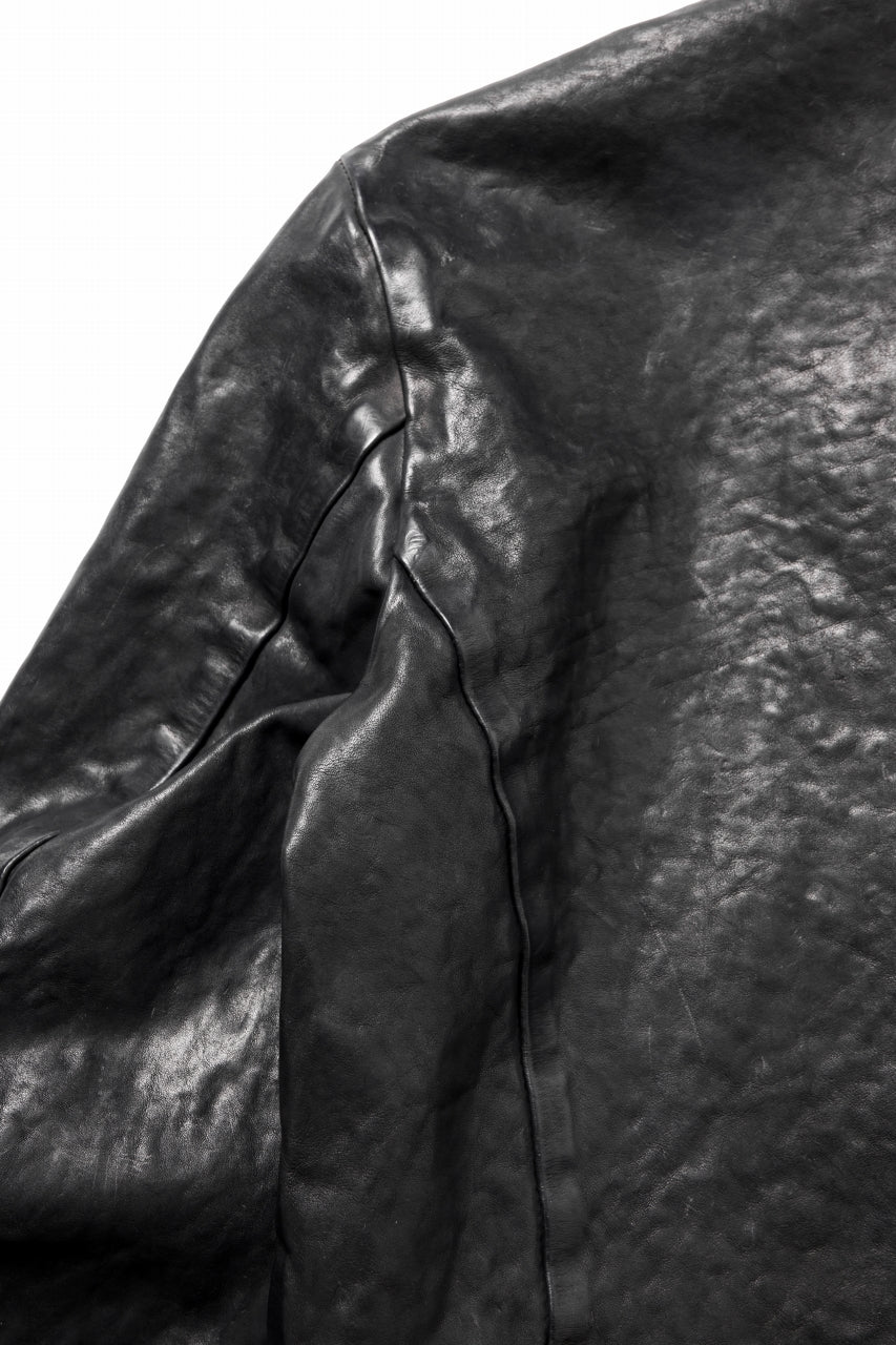 Load image into Gallery viewer, ISAMU KATAYAMA BACKLASH ITALY SHOULDER GARMENT-DYED SINGLE RIDERS JACKET(BLACK)