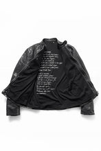Load image into Gallery viewer, ISAMU KATAYAMA BACKLASH ITALY SHOULDER GARMENT-DYED SINGLE RIDERS JACKET(BLACK)