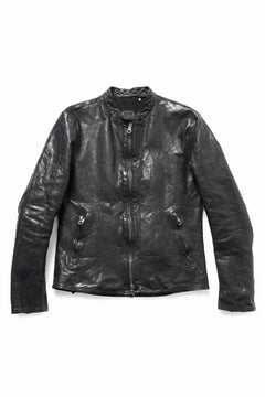 Load image into Gallery viewer, ISAMU KATAYAMA BACKLASH ITALY SHOULDER GARMENT-DYED SINGLE RIDERS JACKET(BLACK)