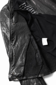 Load image into Gallery viewer, ISAMU KATAYAMA BACKLASH ITALY SHOULDER GARMENT-DYED SINGLE RIDERS JACKET(BLACK)