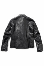 Load image into Gallery viewer, ISAMU KATAYAMA BACKLASH ITALY SHOULDER GARMENT-DYED SINGLE RIDERS JACKET(BLACK)