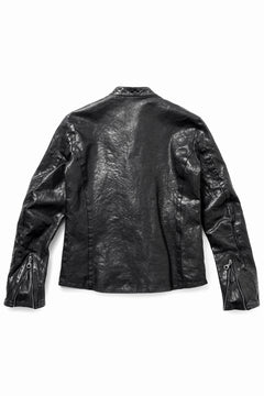 Load image into Gallery viewer, ISAMU KATAYAMA BACKLASH ITALY SHOULDER GARMENT-DYED SINGLE RIDERS JACKET(BLACK)