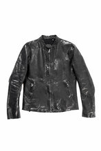 Load image into Gallery viewer, ISAMU KATAYAMA BACKLASH ITALY SHOULDER GARMENT-DYED SINGLE RIDERS JACKET(BLACK)