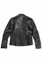 Load image into Gallery viewer, ISAMU KATAYAMA BACKLASH ITALY SHOULDER GARMENT-DYED SINGLE RIDERS JACKET(BLACK)