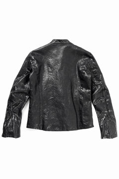 Load image into Gallery viewer, ISAMU KATAYAMA BACKLASH ITALY SHOULDER GARMENT-DYED SINGLE RIDERS JACKET(BLACK)