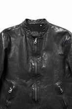 Load image into Gallery viewer, ISAMU KATAYAMA BACKLASH ITALY SHOULDER GARMENT-DYED SINGLE RIDERS JACKET(BLACK)