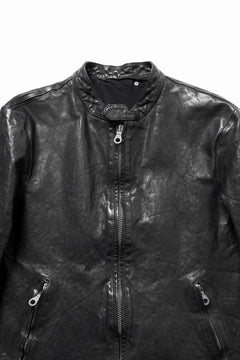 Load image into Gallery viewer, ISAMU KATAYAMA BACKLASH ITALY SHOULDER GARMENT-DYED SINGLE RIDERS JACKET(BLACK)