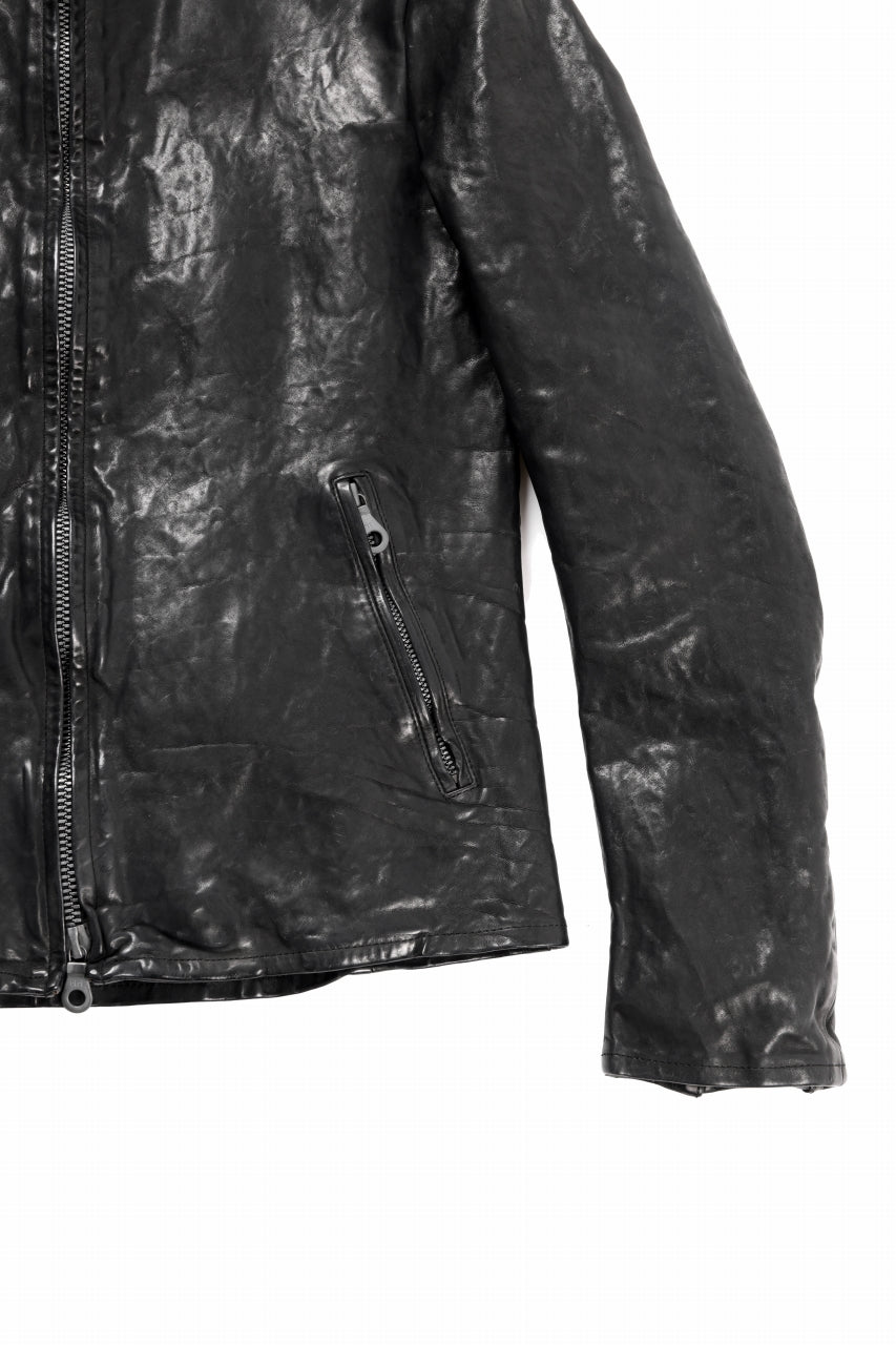 Load image into Gallery viewer, ISAMU KATAYAMA BACKLASH ITALY SHOULDER GARMENT-DYED SINGLE RIDERS JACKET(BLACK)