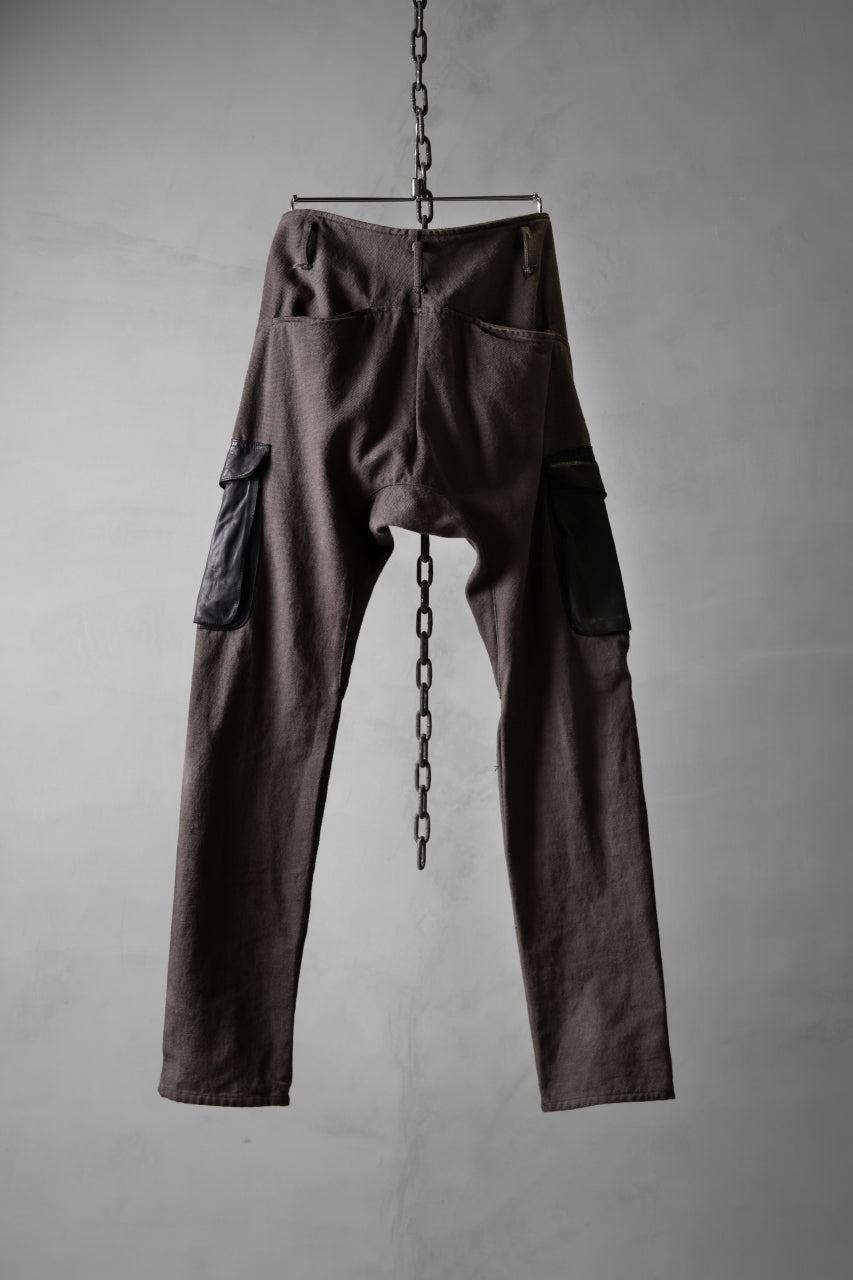 incarnation SLIM ARMY PANTS MP-3 / PIECE DYED (CANVAS + HORSE LEATHER) (81N)