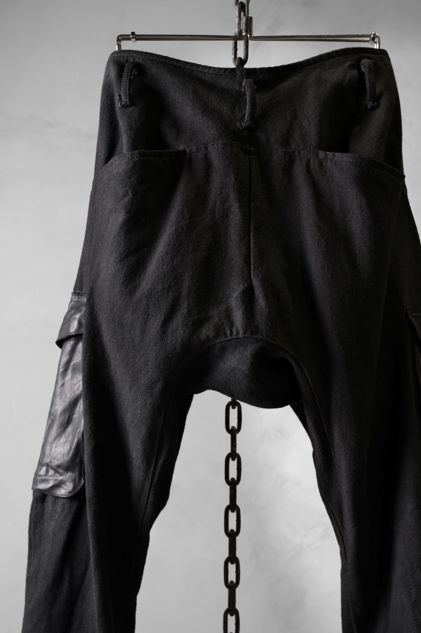 incarnation SLIM ARMY PANTS MP-3 / PIECE DYED (CANVAS + HORSE LEATHER) (91N)
