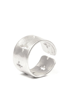 Load image into Gallery viewer, m.a+ thick multiple cross cut ring / AG53 / AG (SILVER)