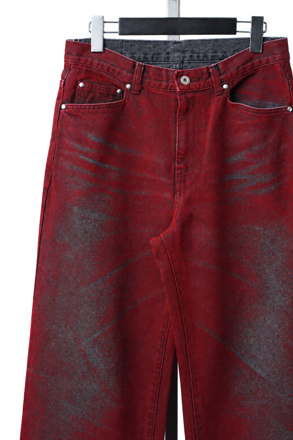 画像をギャラリービューアに読み込む, LITTLEBIG Flocked Denim Pants (RED)