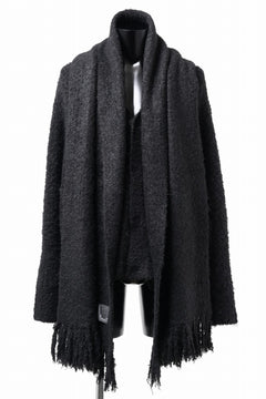 画像をギャラリービューアに読み込む, th products Inflated Cardigan / 1/4.5 kasuri loop knit (black)