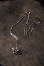 Load image into Gallery viewer, m.a+ medium + globe necklace with silver chain / AD31 AG (SILVER)