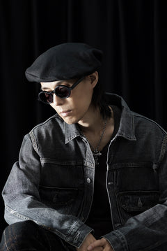 Load image into Gallery viewer, Y's for men x MASSES ADJUSTABLE BERET / LINEN CLOTH (BLACK)