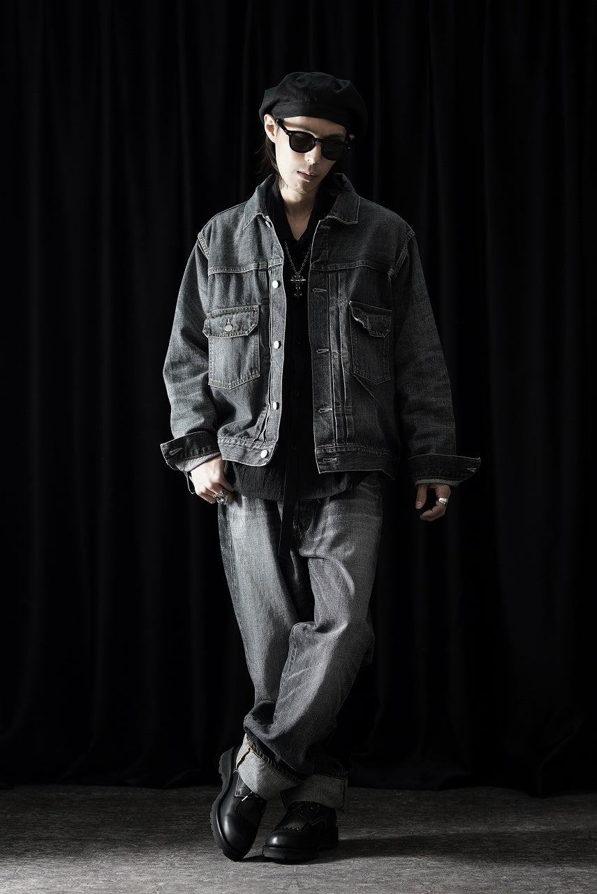 Load image into Gallery viewer, Y's for men x MASSES DENIM JACKET / HAND WASH 14.0oz BAUMWOLLE (BLACK)