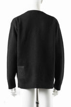 Load image into Gallery viewer, Ten c CARDIGAN / BRUSHED STRETCH WOOL (NERO)