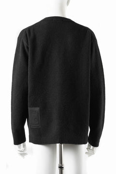 Load image into Gallery viewer, Ten c CARDIGAN / BRUSHED STRETCH WOOL (NERO)