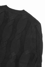 Load image into Gallery viewer, A.F ARTEFACT CABLE KNIT PULLOVER / REGULAR FIT (BLACK)