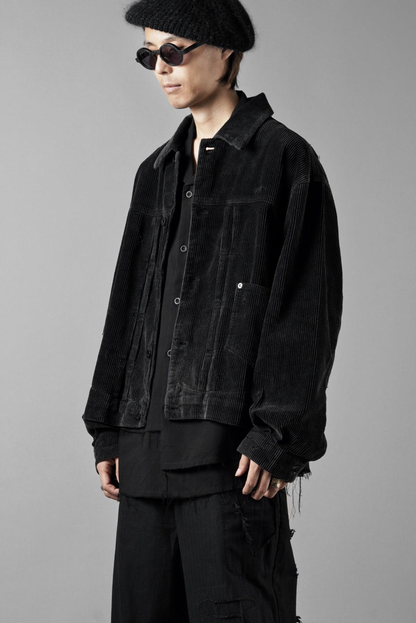 画像をギャラリービューアに読み込む, Professor.E AGED CORDUROY JACKET (AGED BLACK)