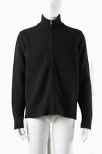 画像をギャラリービューアに読み込む, Ten c MAGLIERIA MAGLIA APERTA / BRUSHED STRETCH WOOL (NERO)