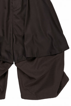 画像をギャラリービューアに読み込む, beauty : beast 8Q LAYERED SUPER WIDE SAROUEL PANTS (BROWN)