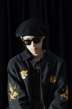 Load image into Gallery viewer, Y's for men x MASSES ADJUSTABLE BERET / SHRINK SERGE (BLACK)