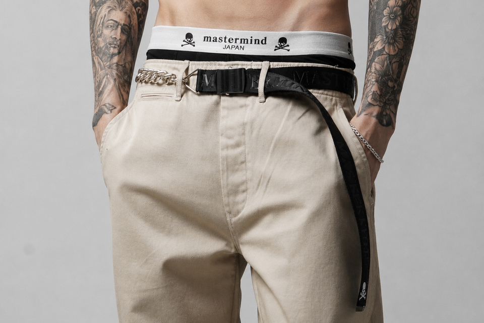 Load image into Gallery viewer, mastermind JAPAN CHAIN BELT 3cm WIDE (BLACK)