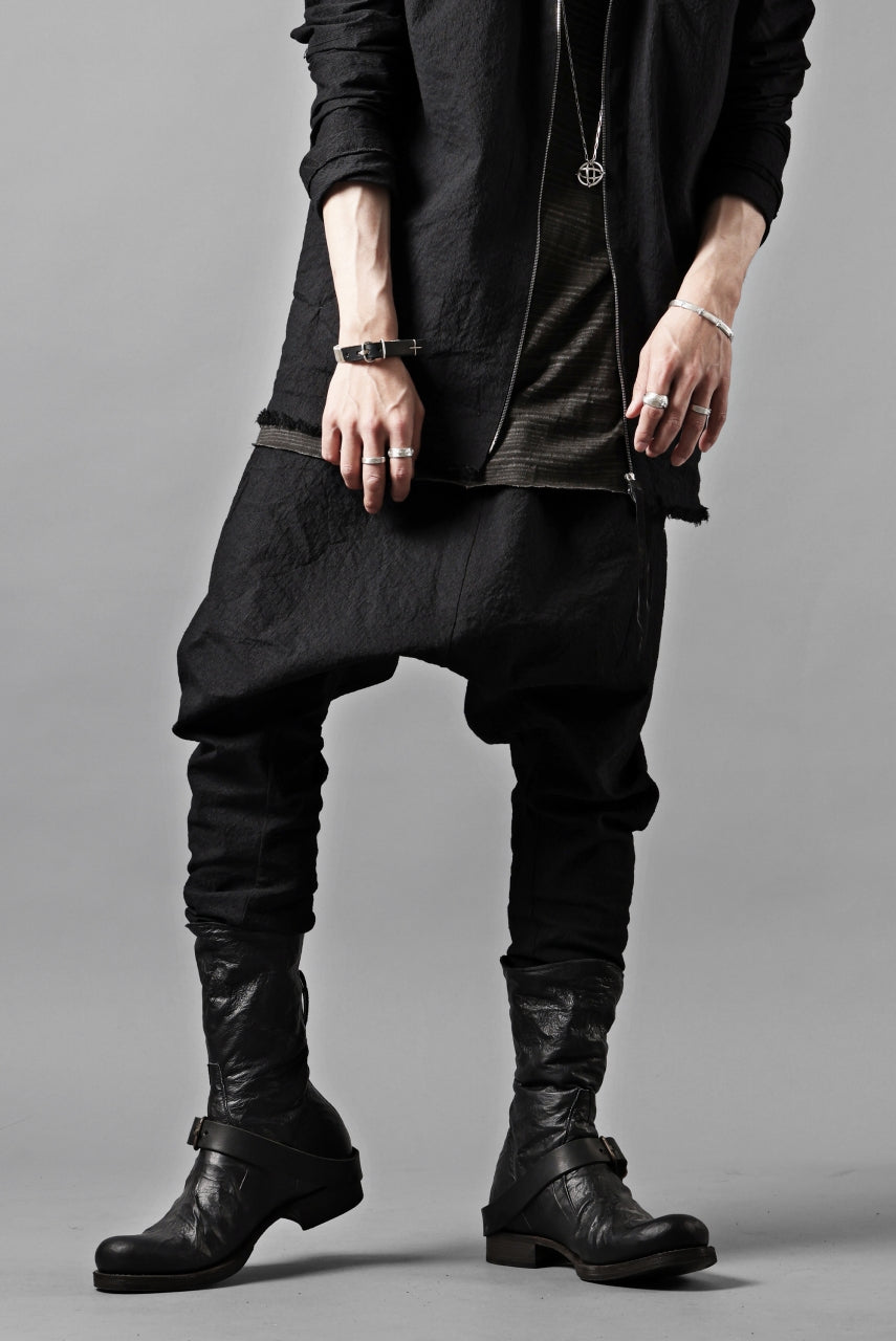 Load image into Gallery viewer, m.a+ 2 vertical pocket elastic waist sarrouel / PU521 CVPS (BLACK)