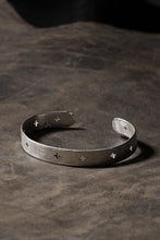 Load image into Gallery viewer, m.a+ cross punched silver bracelet / AB15 AG (SILVER)