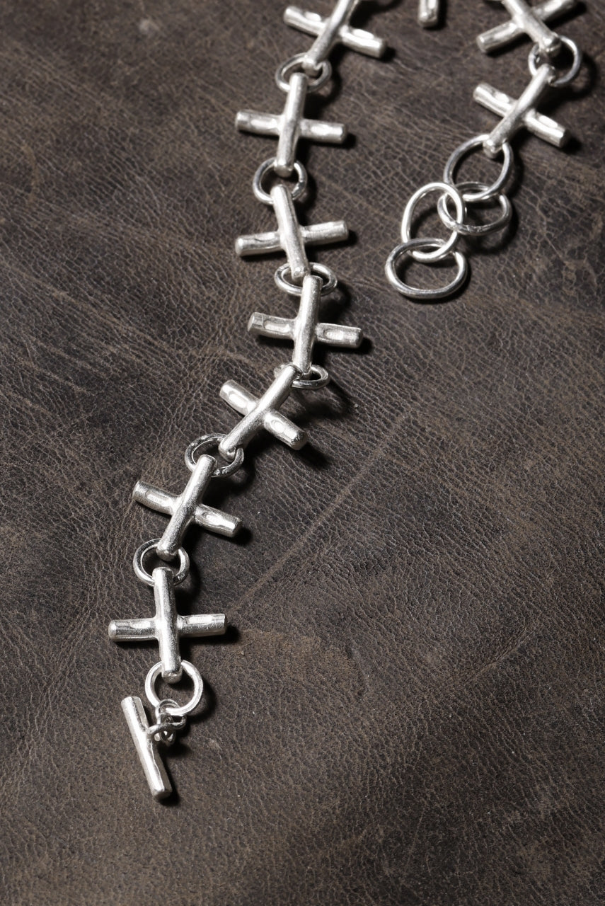 Load image into Gallery viewer, m.a+ cross multiple silver cross bracelet / AB+++ AG (SILVER)