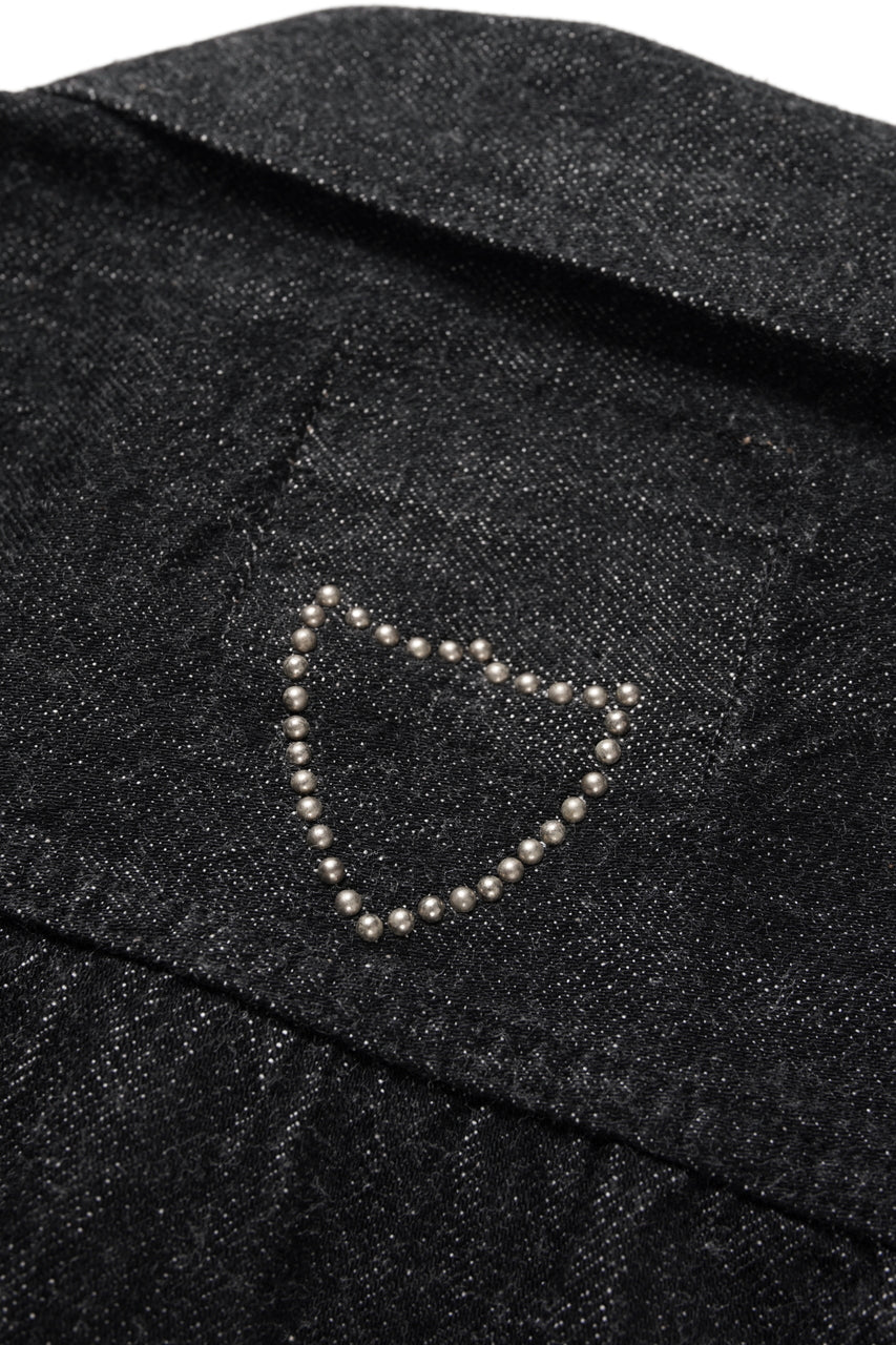 画像をギャラリービューアに読み込む, FULLCOUNT × HTC Type-2  Super Smooth Jean Jacket On Studs by Zip Stevenson (BLACK)