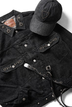 画像をギャラリービューアに読み込む, FULLCOUNT × HTC Type-2  Super Smooth Jean Jacket On Studs by Zip Stevenson (BLACK)