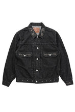 画像をギャラリービューアに読み込む, FULLCOUNT × HTC Type-2  Super Smooth Jean Jacket On Studs by Zip Stevenson (BLACK)