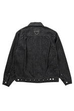 画像をギャラリービューアに読み込む, FULLCOUNT × HTC Type-2  Super Smooth Jean Jacket On Studs by Zip Stevenson (BLACK)