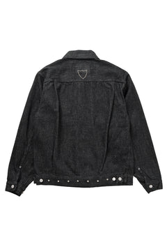 画像をギャラリービューアに読み込む, FULLCOUNT × HTC Type-2  Super Smooth Jean Jacket On Studs by Zip Stevenson (BLACK)