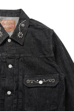 画像をギャラリービューアに読み込む, FULLCOUNT × HTC Type-2  Super Smooth Jean Jacket On Studs by Zip Stevenson (BLACK)