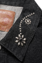 画像をギャラリービューアに読み込む, FULLCOUNT × HTC Type-2  Super Smooth Jean Jacket On Studs by Zip Stevenson (BLACK)