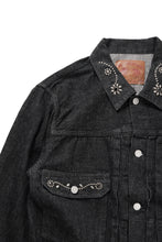 画像をギャラリービューアに読み込む, FULLCOUNT × HTC Type-2  Super Smooth Jean Jacket On Studs by Zip Stevenson (BLACK)