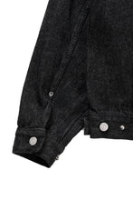 画像をギャラリービューアに読み込む, FULLCOUNT × HTC Type-2  Super Smooth Jean Jacket On Studs by Zip Stevenson (BLACK)