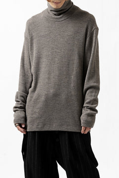 画像をギャラリービューアに読み込む, KLASICA SMOKE TURTLE NECK KNIT SWEAT TOP / WEANER WOOL RIB (FAWN)