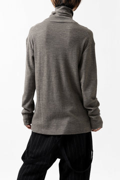 画像をギャラリービューアに読み込む, KLASICA SMOKE TURTLE NECK KNIT SWEAT TOP / WEANER WOOL RIB (FAWN)