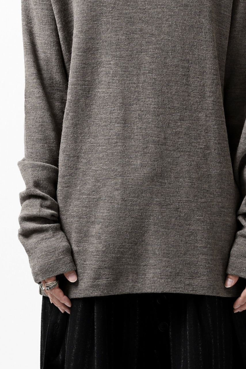 Load image into Gallery viewer, KLASICA SMOKE TURTLE NECK KNIT SWEAT TOP / WEANER WOOL RIB (FAWN)