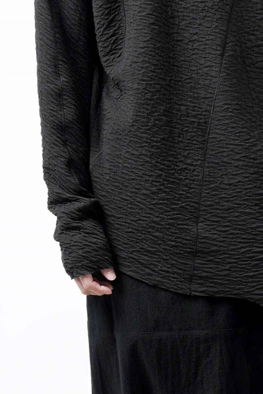 FIRST AID TO THE INJURED -UNDA- CREW NECK LS TOPS / DOUBLE WAVY JERSEY (BLACK)
