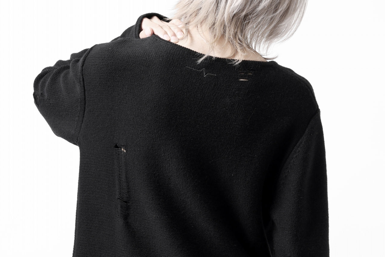 FIRST AID TO THE INJURED -XVIR- SWEATER TOPS / GRUNGE JQ-KNIT (BLACK)